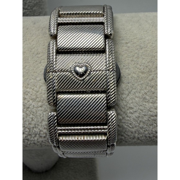 Judith Ripka Ladies MOP Watch Lexington New Battery 24MM 7" Silver Tone - Picture 5 of 10